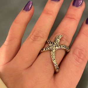 Silver Starfish Ring